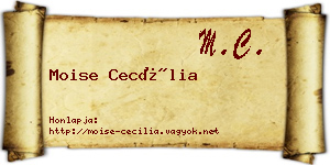 Moise Cecília névjegykártya
